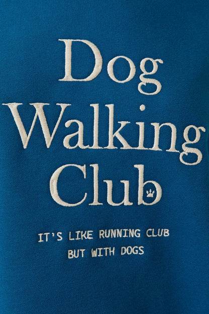 CREW NECK 'DOG WALKING CLUB' VERBIAGE SWEATSHIRT