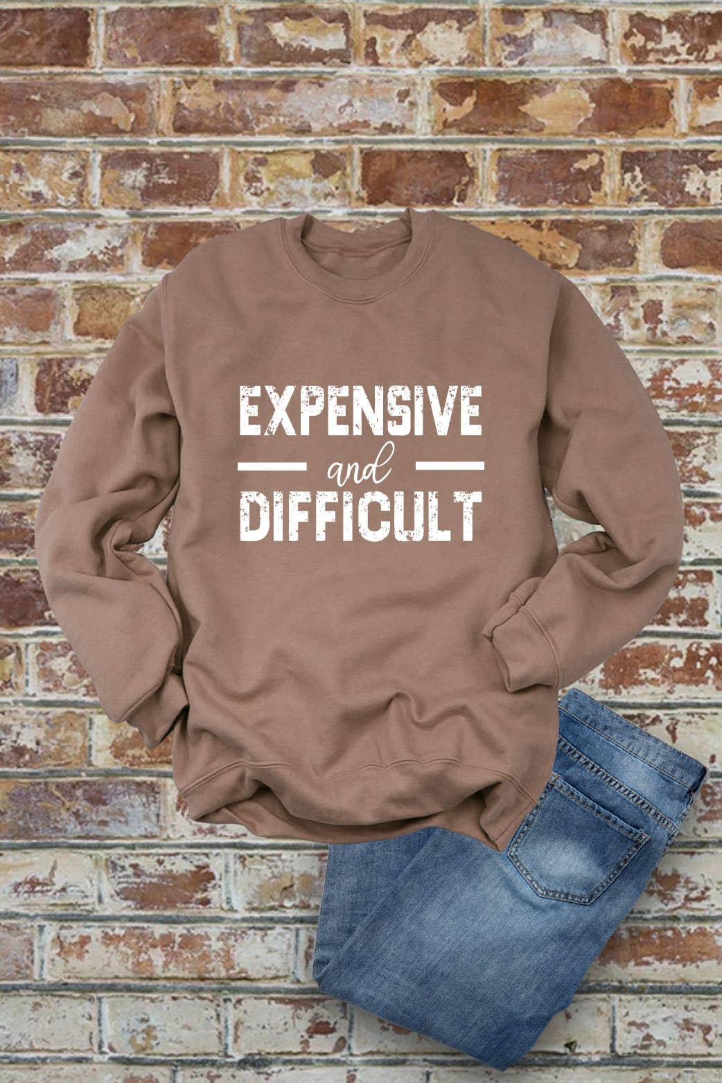 Expensive and Difficult, Unisex Crewneck Fleece Sweatshirts