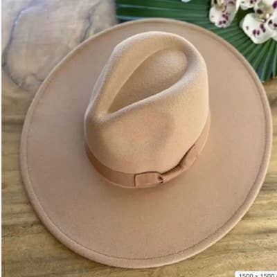 Vegan Felt Panama Hat W/Ribbon