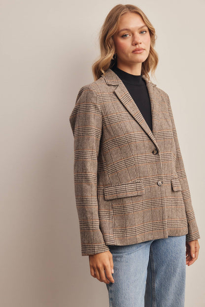 Plaid Tailored Blazer by Forte