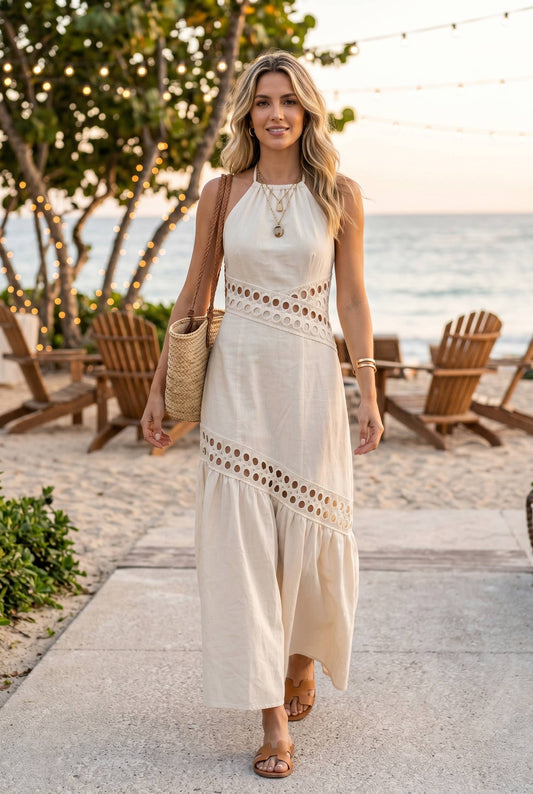 Brie Lace Trimmed Maxi