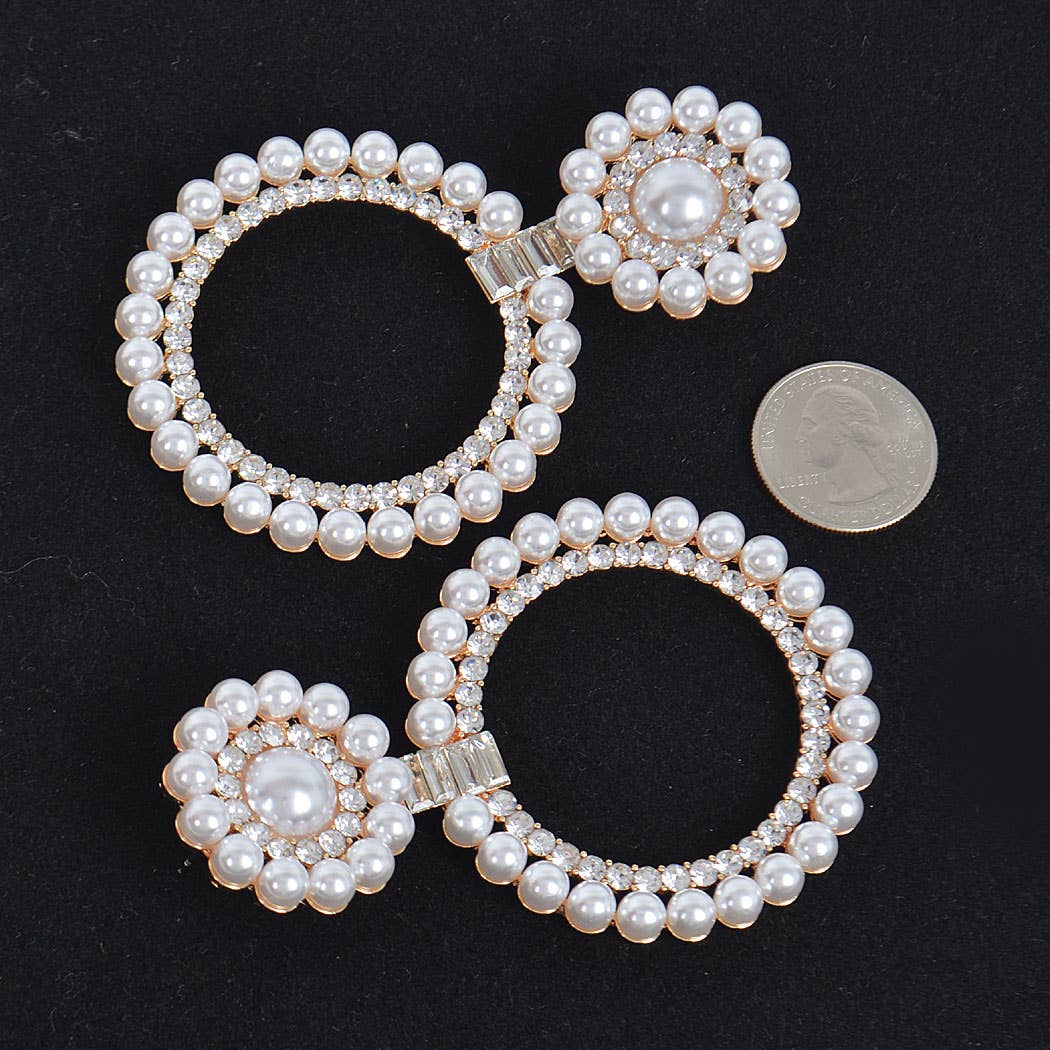Faux Pearl & Stone Dangle Earring