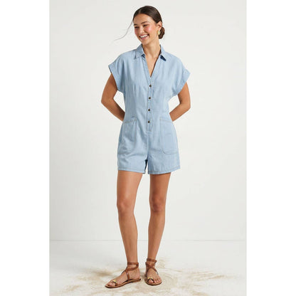 Kerri Relaxed Button Front Romper
