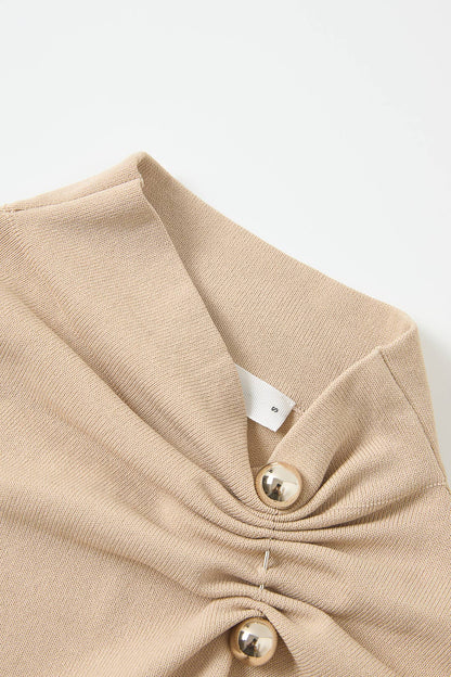 Asymmetric Gold Trim Top