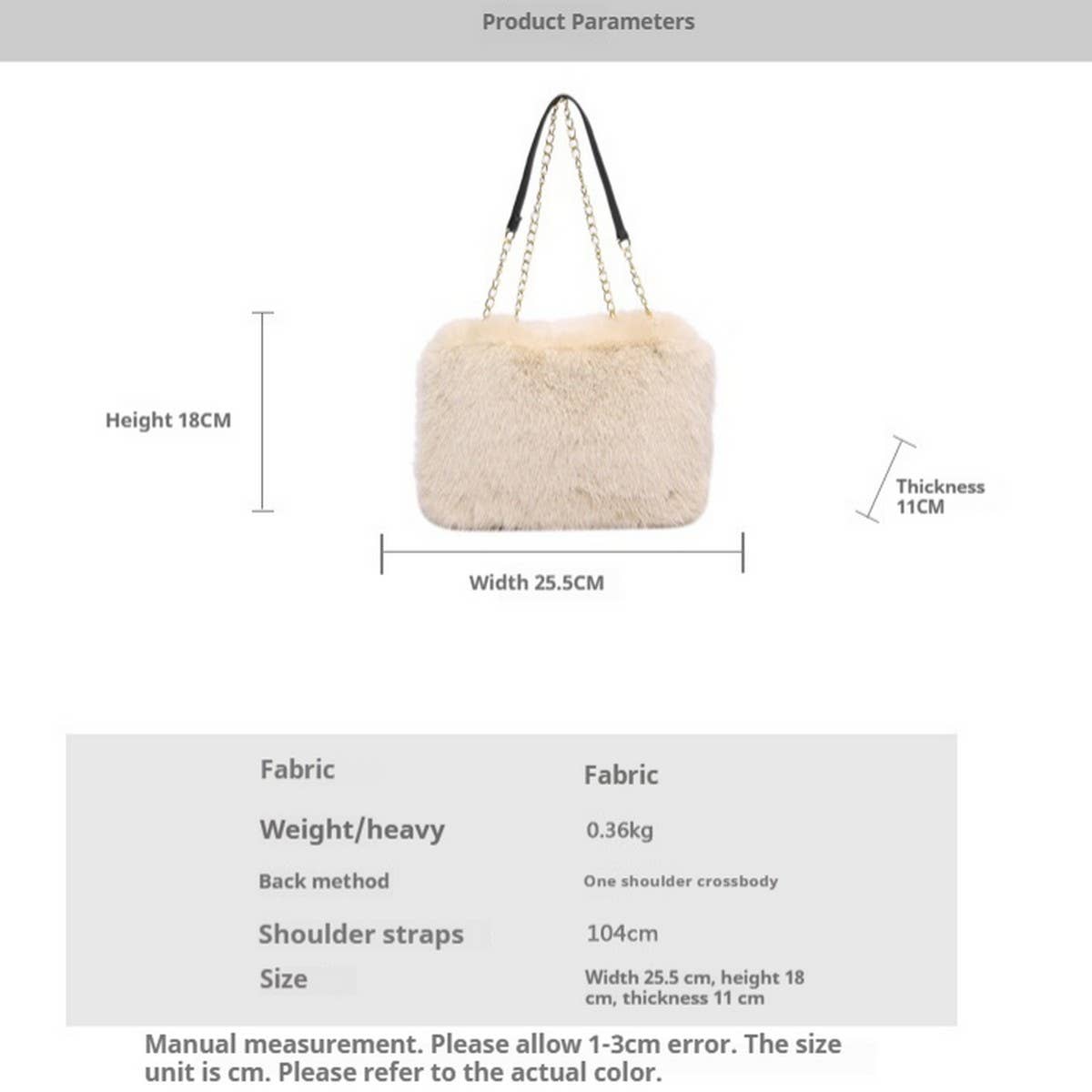 Plush Tote Bag Women Large Capacity Shoulder