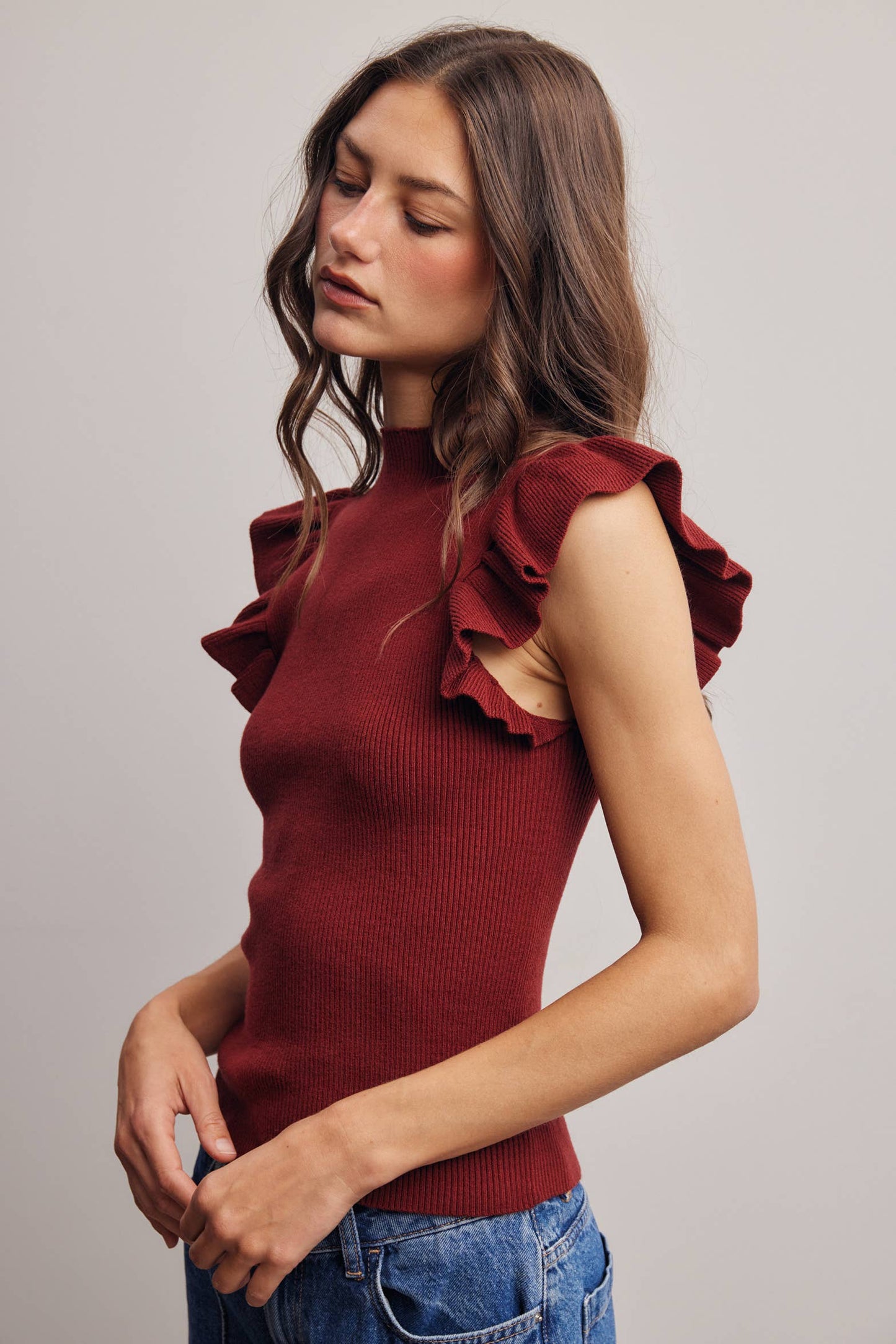 Cameo Ruffle Top By Forte