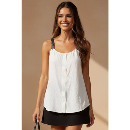 Buckle Strap Sleeveless Top