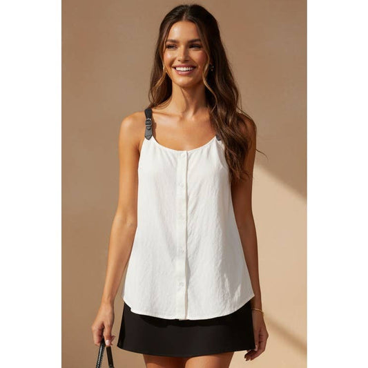 Buckle Strap Sleeveless Top