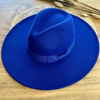 Vegan Felt Panama Hat W/Ribbon