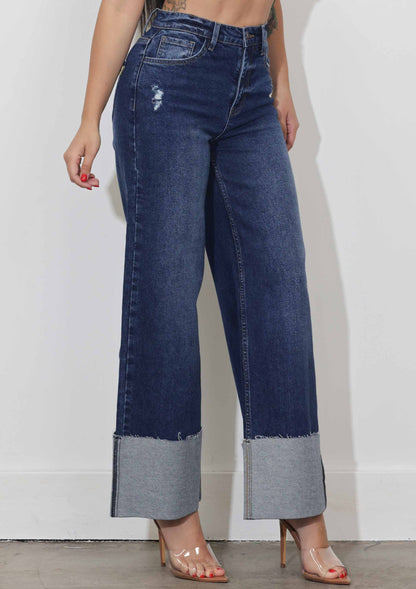 WIDE LEG - Rigid with Comfort Stretch