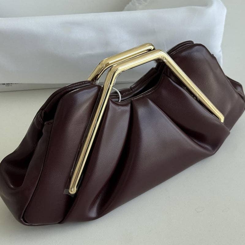 Minimalist Cloud Ruched Evening Clutch
