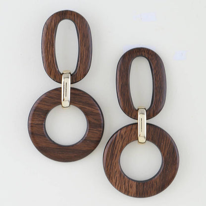 Modern Grain Link Chain Earrings