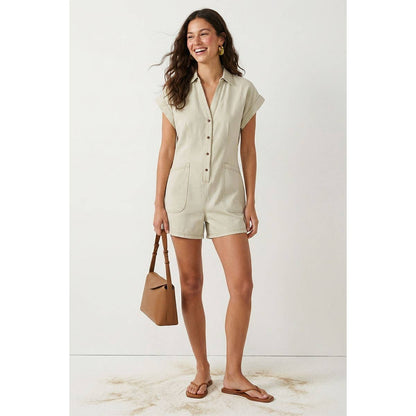 Kerri Relaxed Button Front Romper