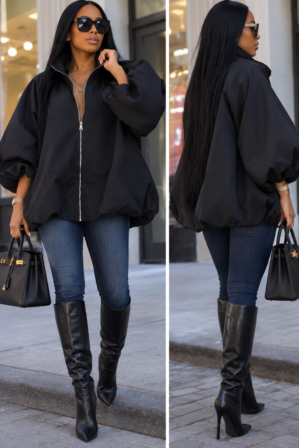 Mena Balloon Jacket Top