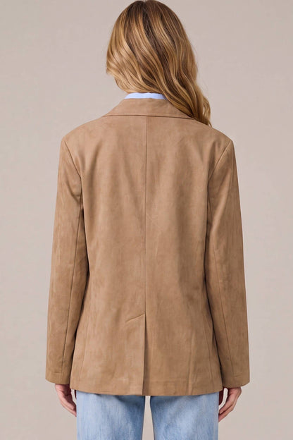 SUEDE OVERSIZED BLAZER by Raymono