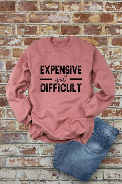 Expensive and Difficult, Unisex Crewneck Fleece Sweatshirts