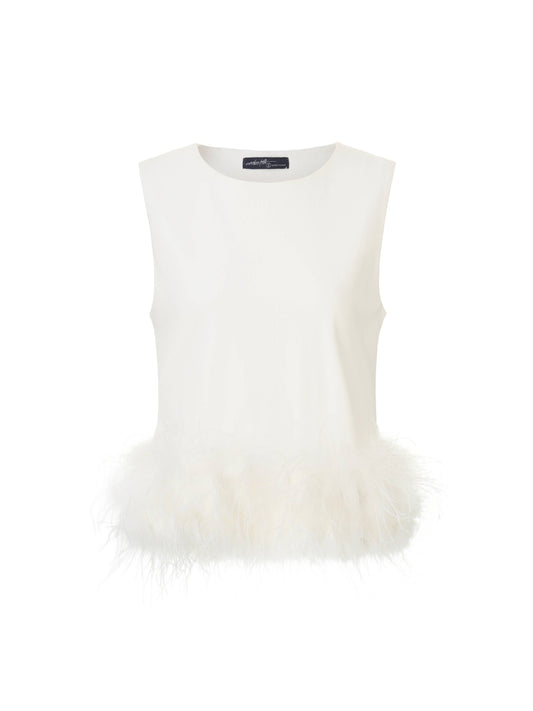FEATHER HEM DBL RIB TANK