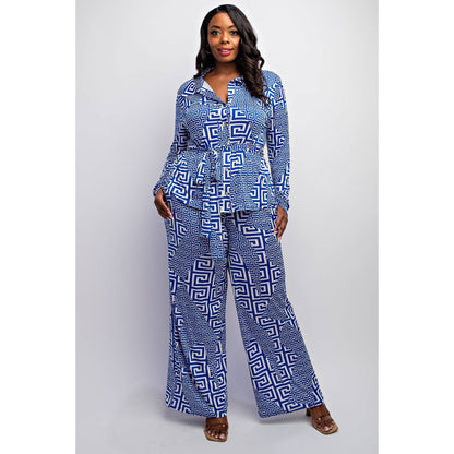 Leeza Long Sleeve Two Piece Pants Set