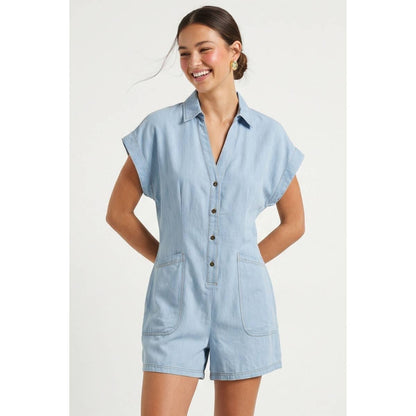 Kerri Relaxed Button Front Romper