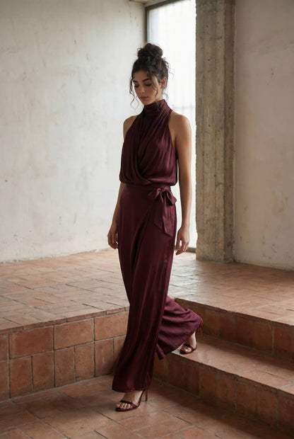 Jasmine Wrap Trousers with Tie by Edit By Nine