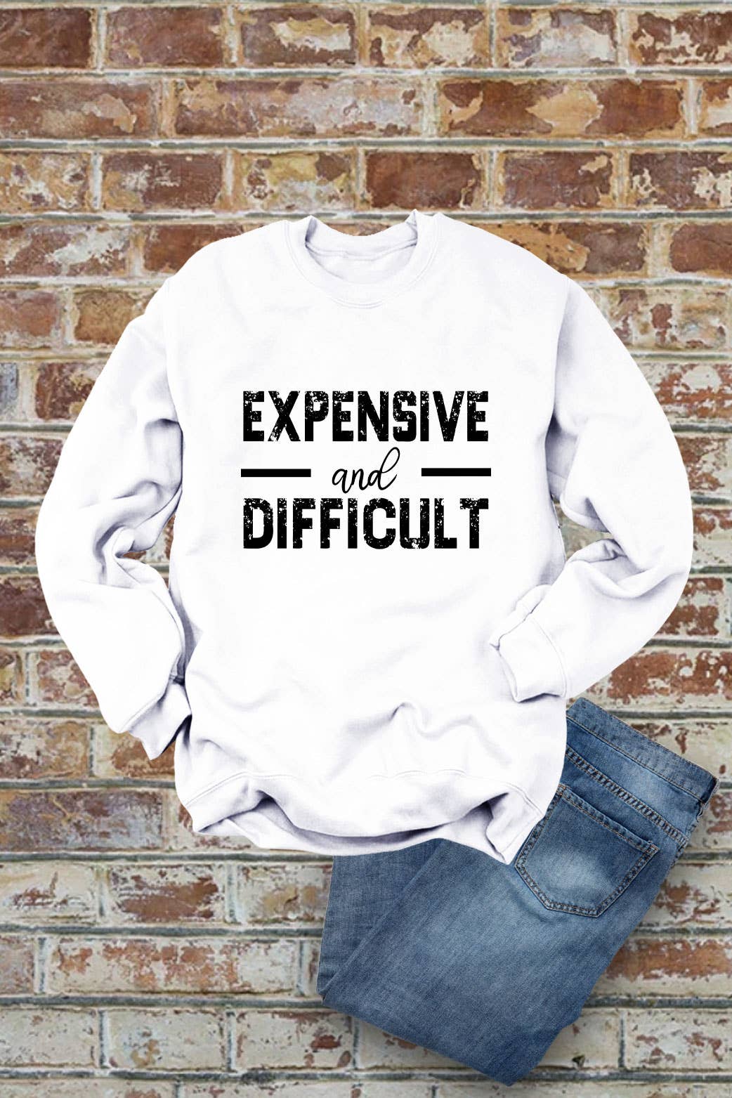 Expensive and Difficult, Unisex Crewneck Fleece Sweatshirts