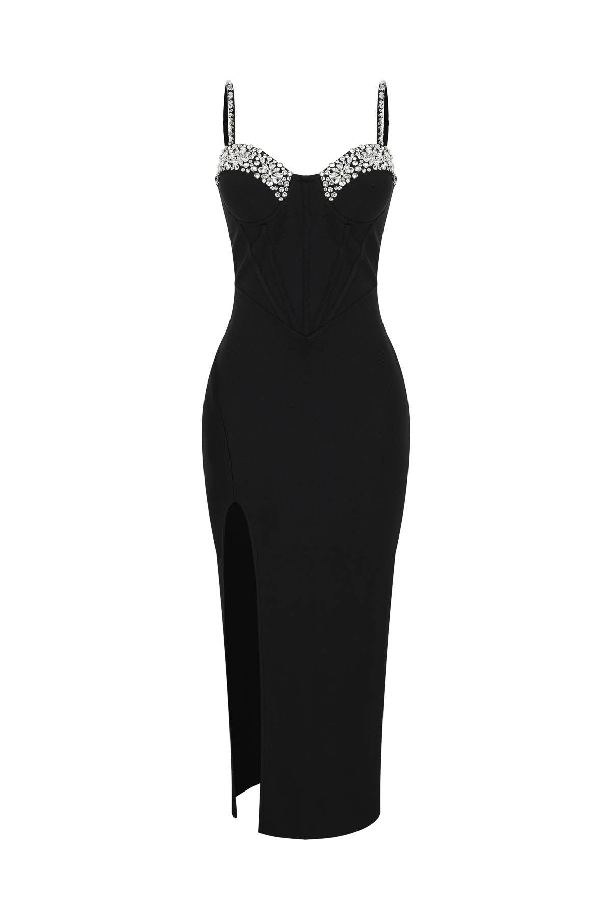 Moonlight Embellished Corset Midi Dress byRivir
