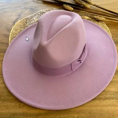 Vegan Felt Panama Hat W/Ribbon