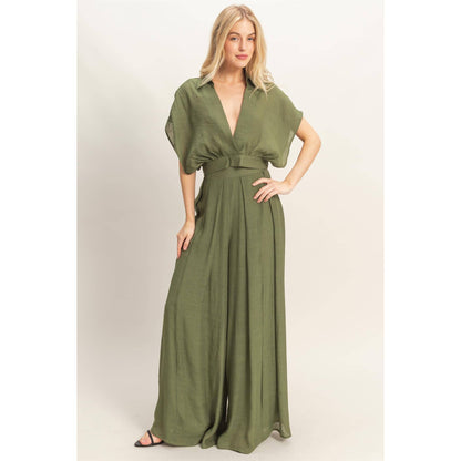 Breezy Collared Wrap Top