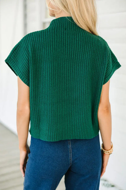 Sabrina Rib Knit Mock Neck Sweater