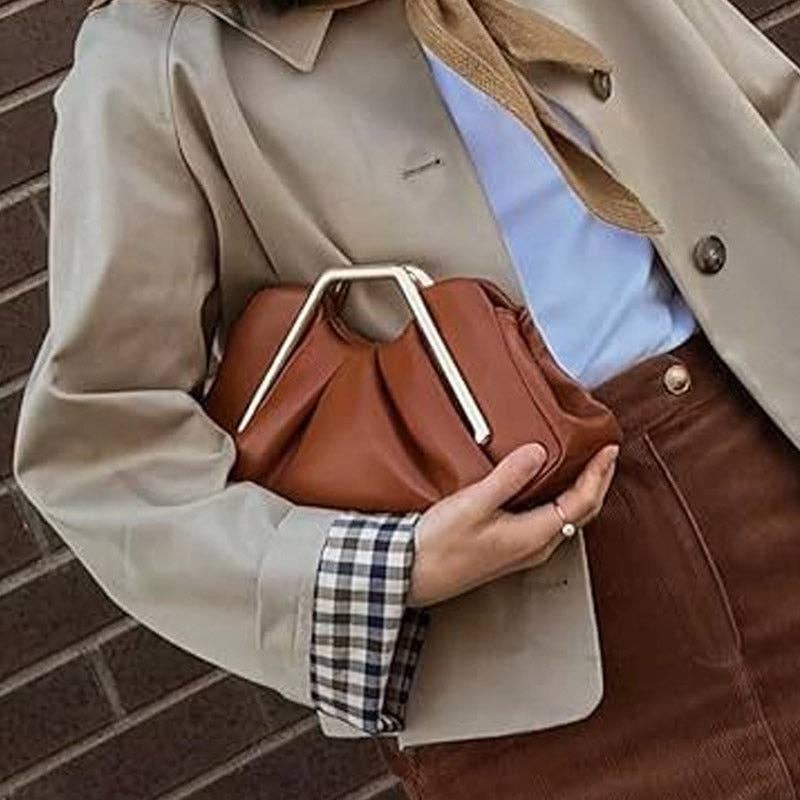 Minimalist Cloud Ruched Evening Clutch