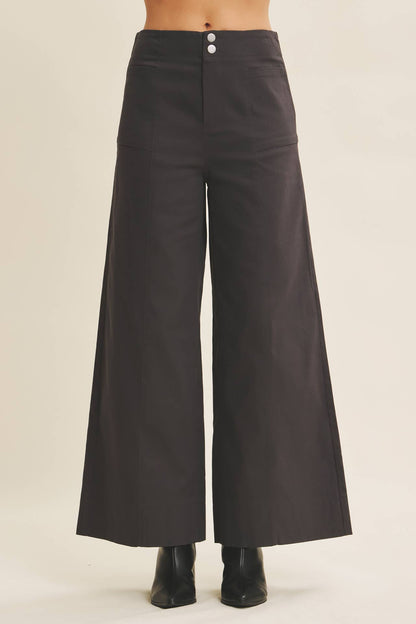 Jamesha Wide Leg Khaki Pants