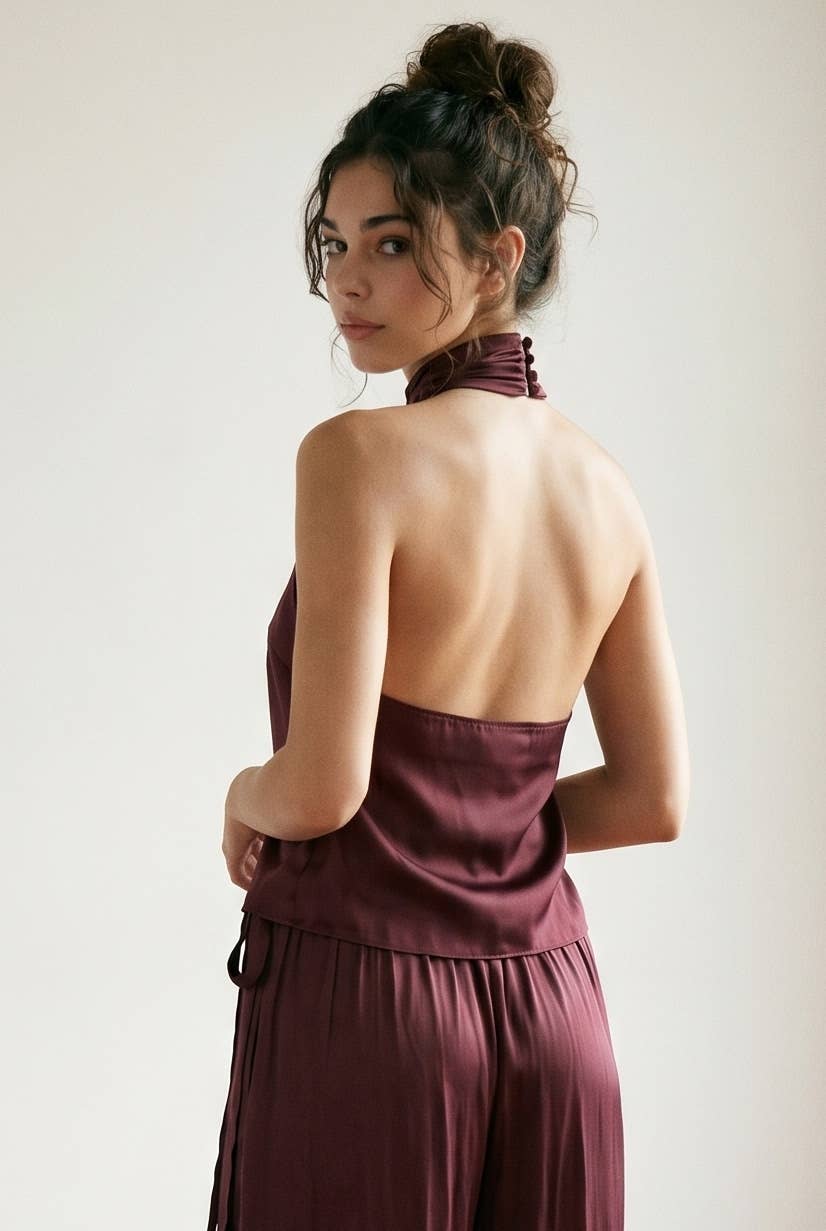 Jasmine Satin Top By Edit by Nine