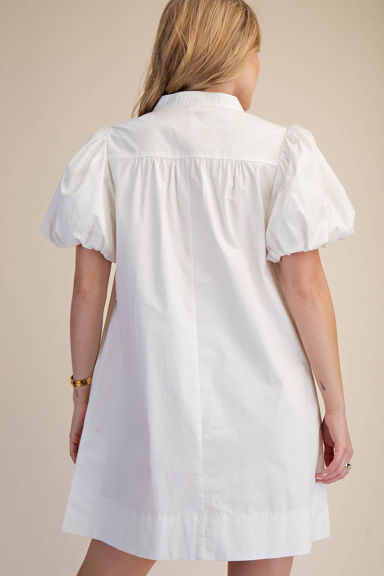 China Bubble Sleeve Mini Dress