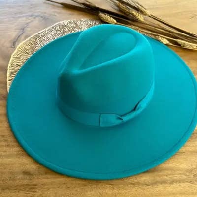 Vegan Felt Panama Hat W/Ribbon