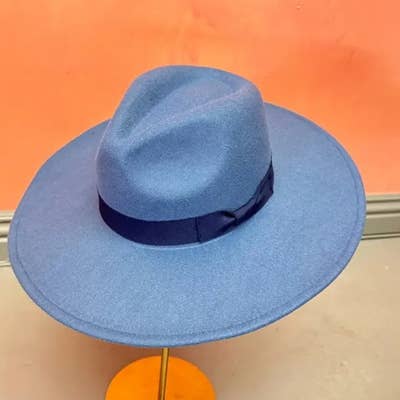 Vegan Felt Panama Hat W/Ribbon