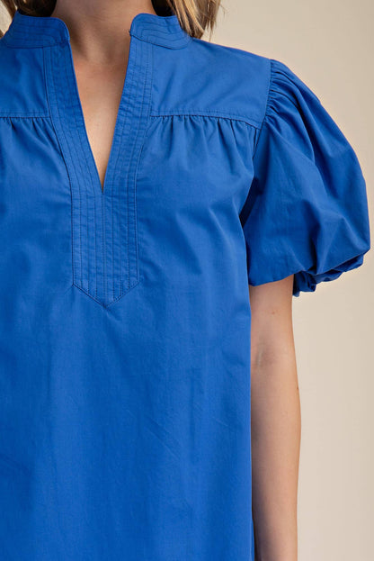 China Bubble Sleeve Mini Dress