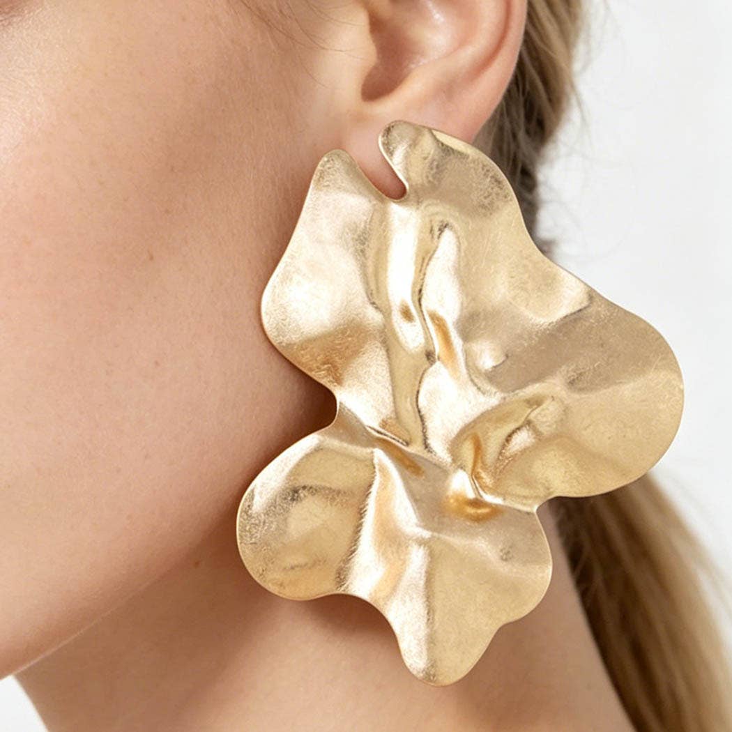 Double Matte Ripple Earrings