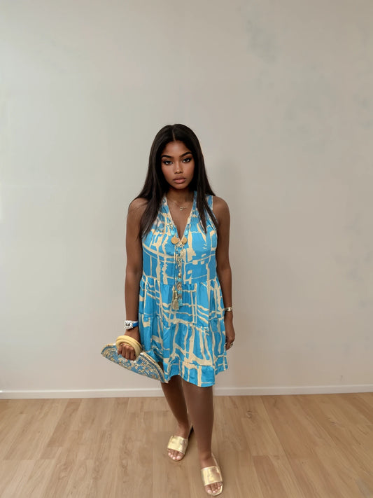 Turquoise Ocean Midi Dress