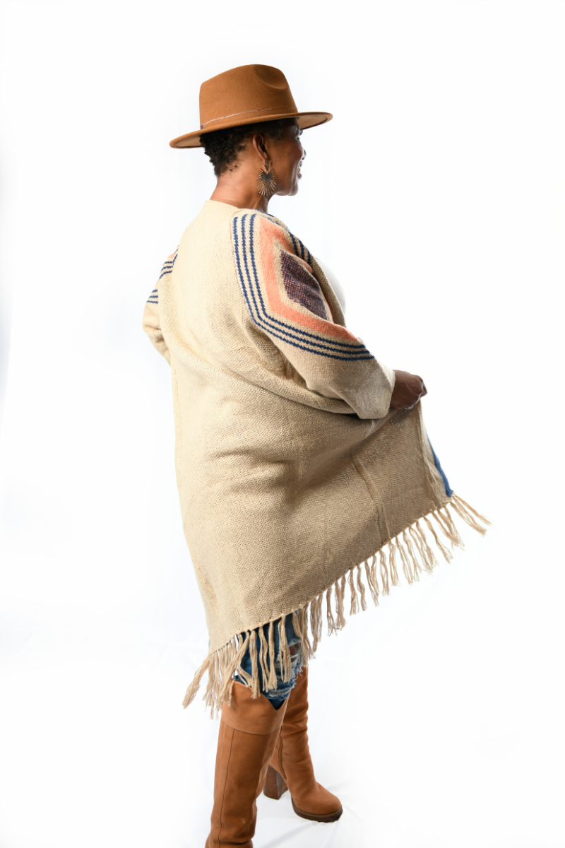 Long tribal cardigan discount