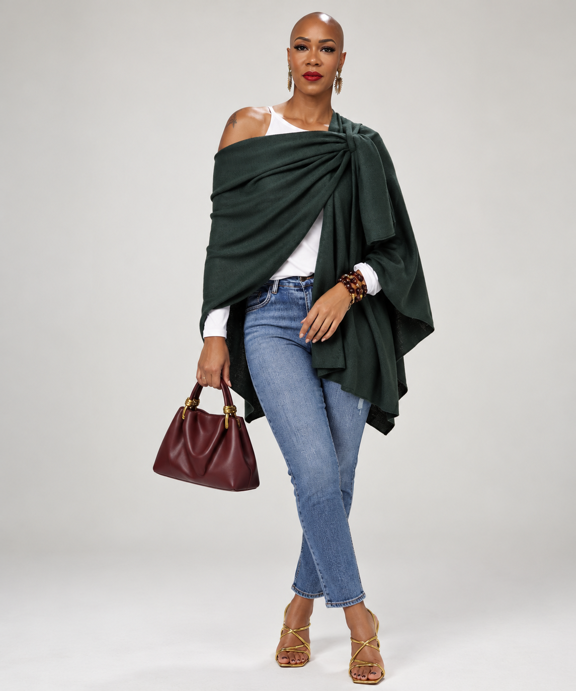 Tabitha Pull Thru Wrap Fall Green