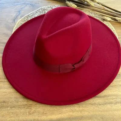 Vegan Felt Panama Hat W/Ribbon