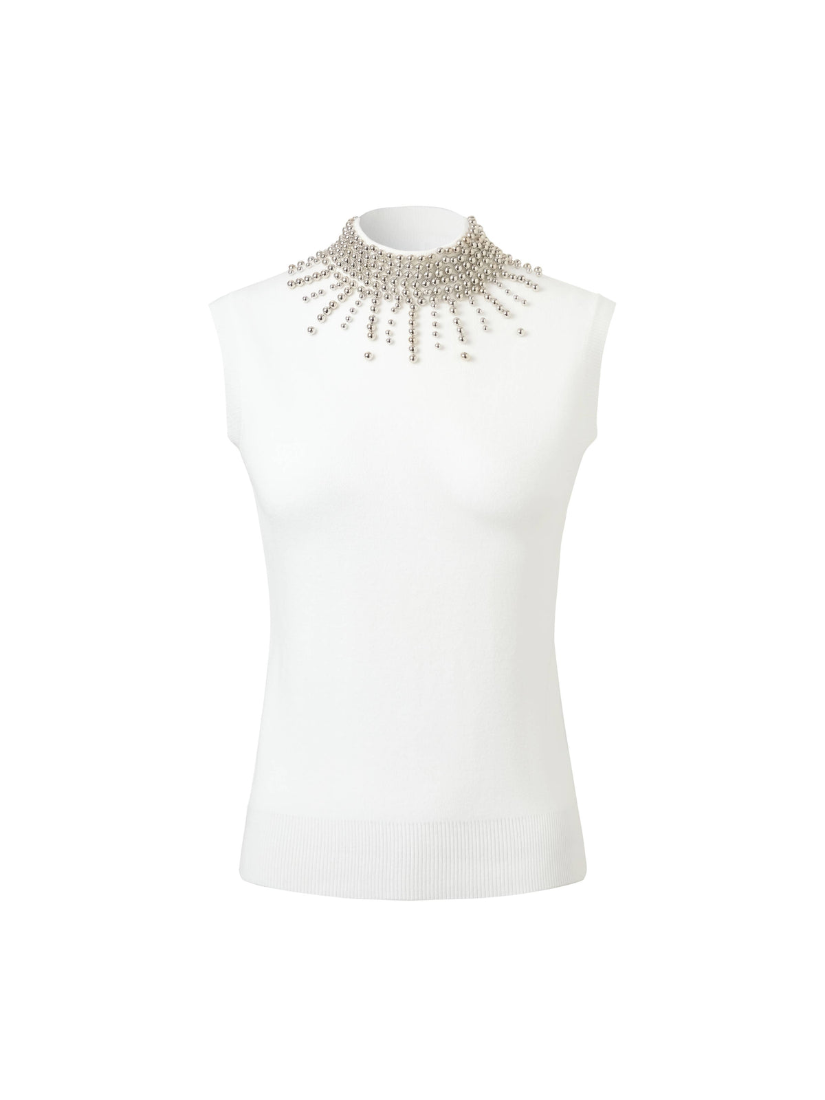 Mock Neck Beaded Sweater
