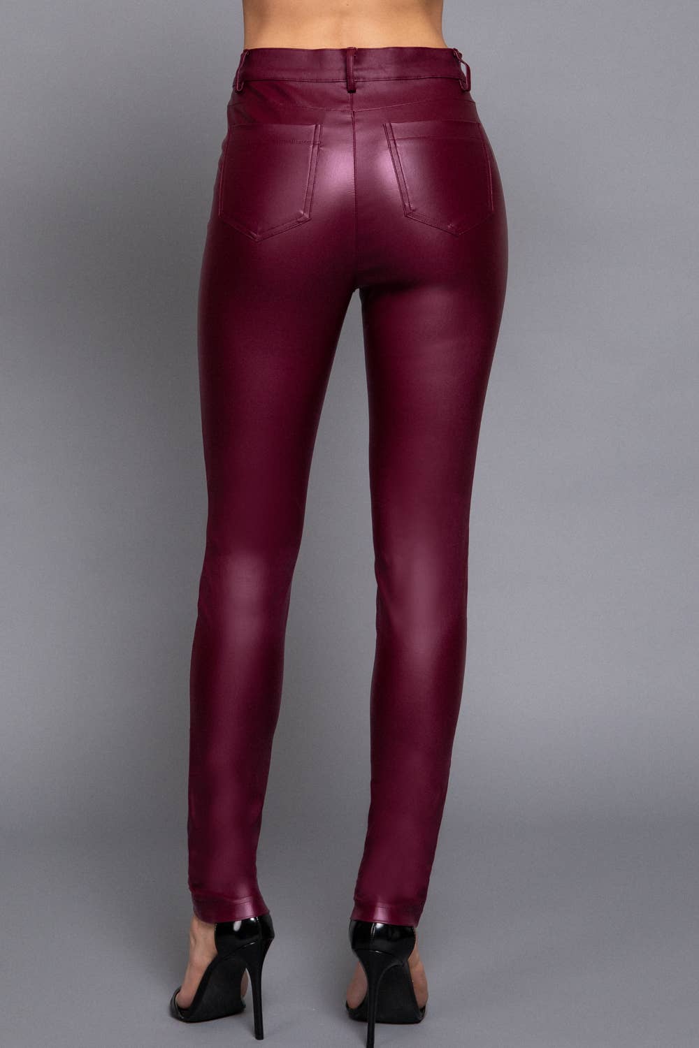 Hailey Faux Leather Coated Long Pants