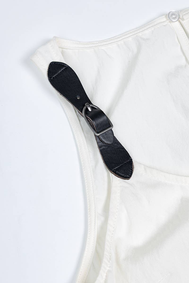 Buckle Strap Sleeveless Top