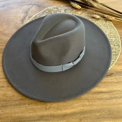 Vegan Felt Panama Hat W/Ribbon