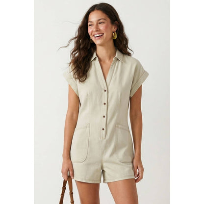 Kerri Relaxed Button Front Romper