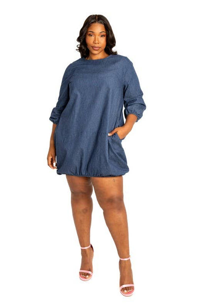 Niesha Washed Bubble Hem Dress