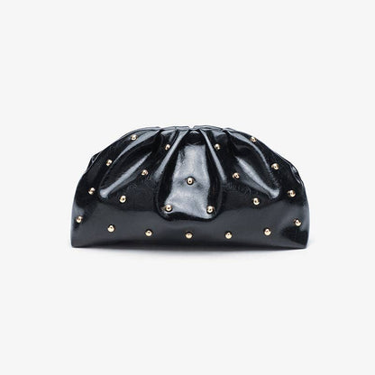 Studded  Rouched Evening Handbag