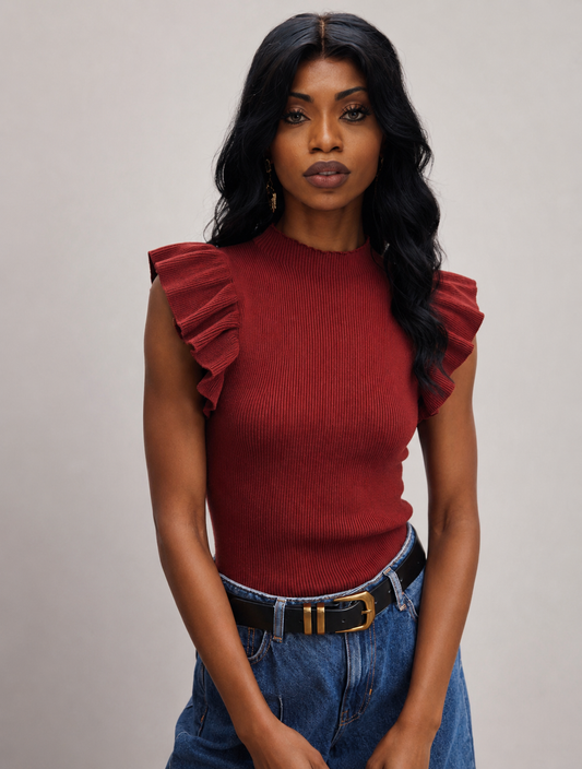 Cameo Ruffle Top By Forte