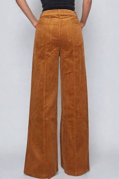 Zanai Corduroy Wide Leg Pants